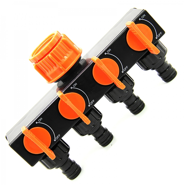 STANDARD / Планка - адаптер распределительная с четырьмя запорными кранами - 3/4