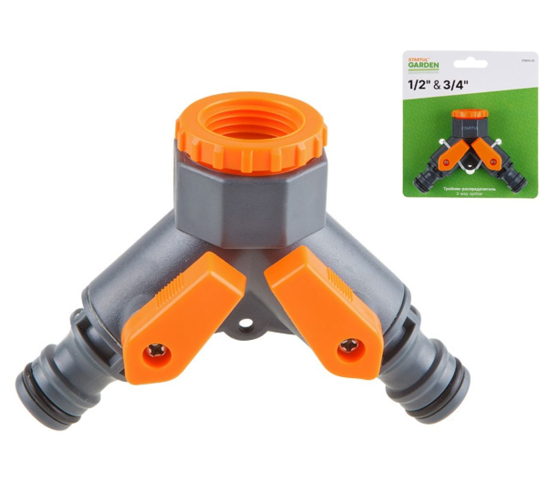 ST6010-20 / Тройник с двумя кранами с внутренней резьбой 1/2