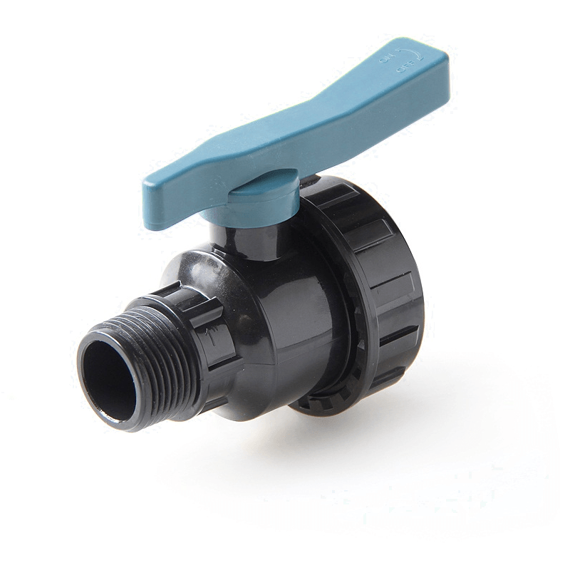 Кран шаровый ПЭ нар-вн резьбой 1/2