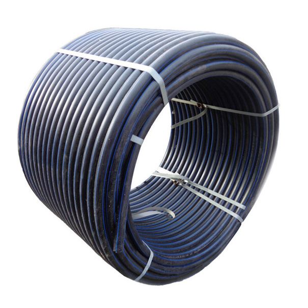 ПЭ / труба полиэтиленовая питьевая d.20 черная с синей полосой, РБ