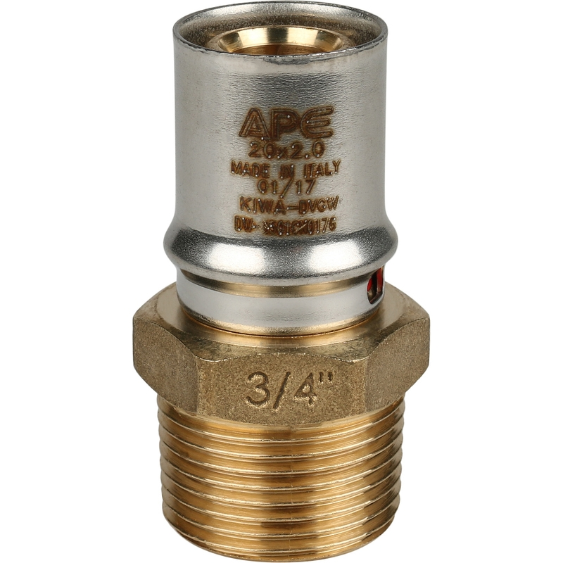 Муфта переходная APE с наружной резьбой 3/4x20 (пресс-фитинги)