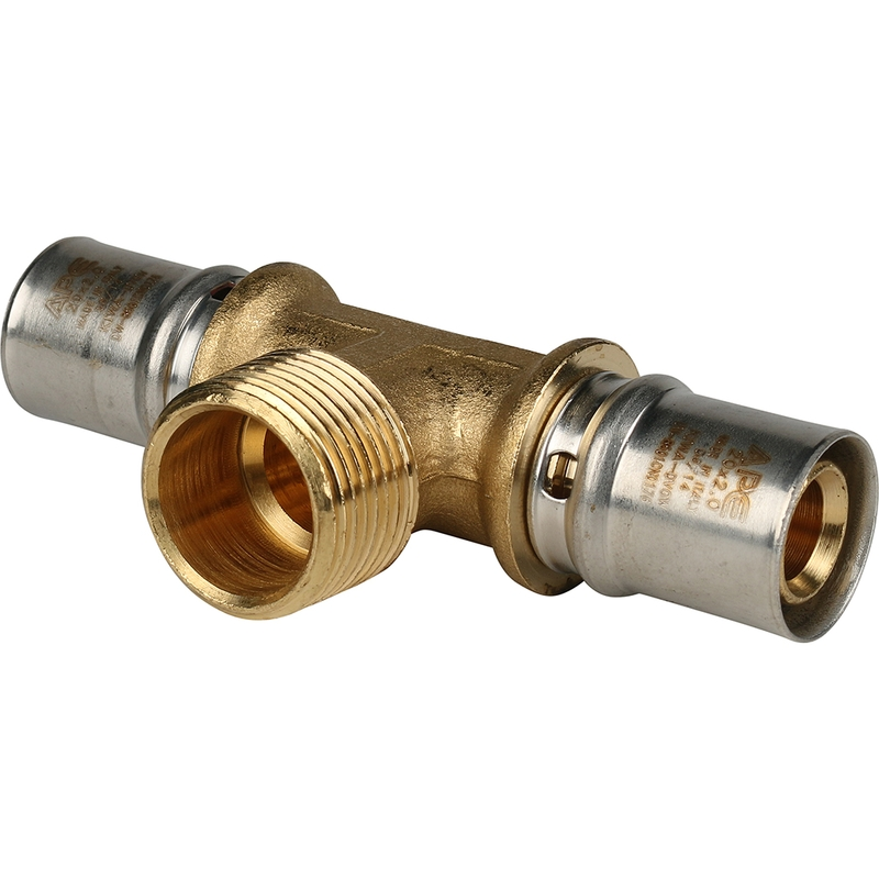 Тройник APE переходной с наружной резьбой 20*3/4*20 (пресс-фитинги)