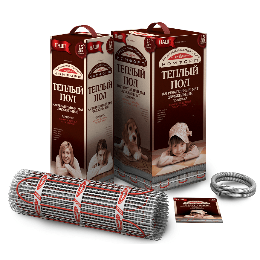 1,4 м2 / Одножильный нагревательный мат тНК 200-1,4 Нац. комфорт