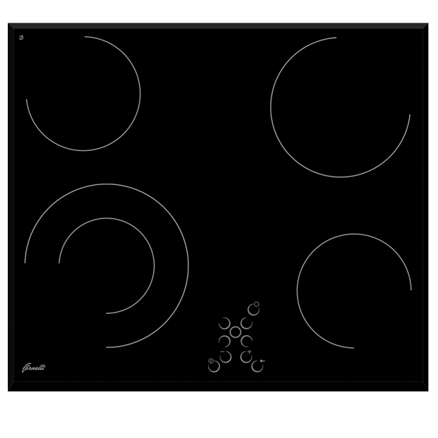 Стеклокерамическая варочная поверхность FORNELLI PV 6017 DOLCE
