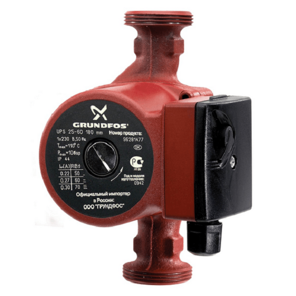 Циркуляционный насос Grundfos UPS 25-60 (с гайками)