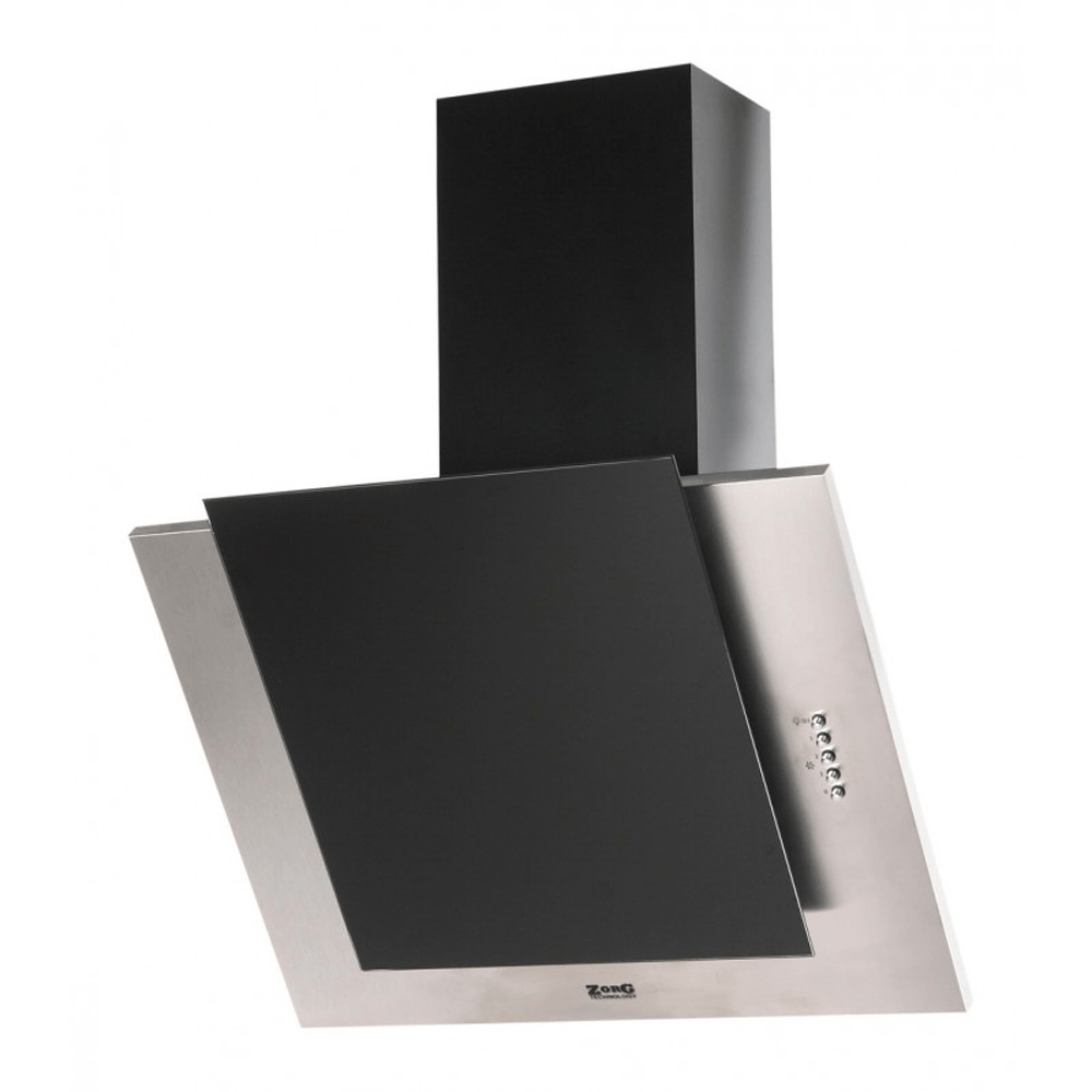 Вытяжка наклонная ZorG technology TITAN 750 (50 см) нержавейка + черное стекло