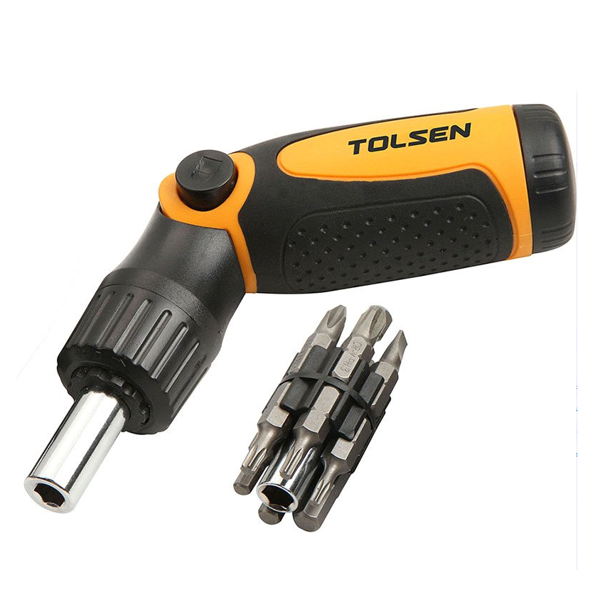 20040 / Отвертка универсальная со сменными насадками (набор 14 в 1), TOLSEN