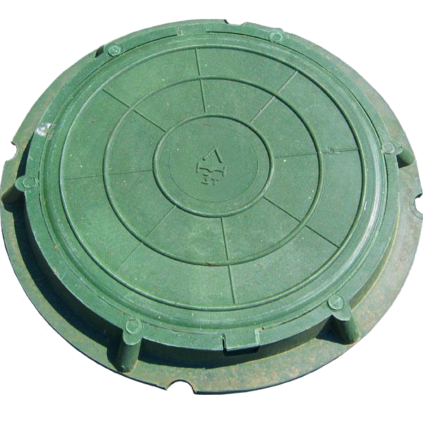 Люк канализационный 3,0т зеленый круглый