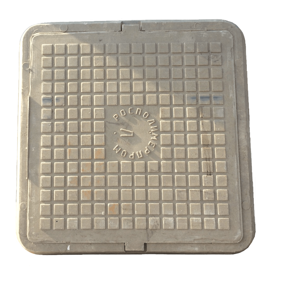 Люк канализационный 3т серый, квадратный