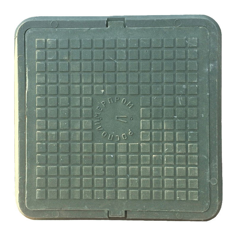 Люк канализационный 3т зеленый, квадратный