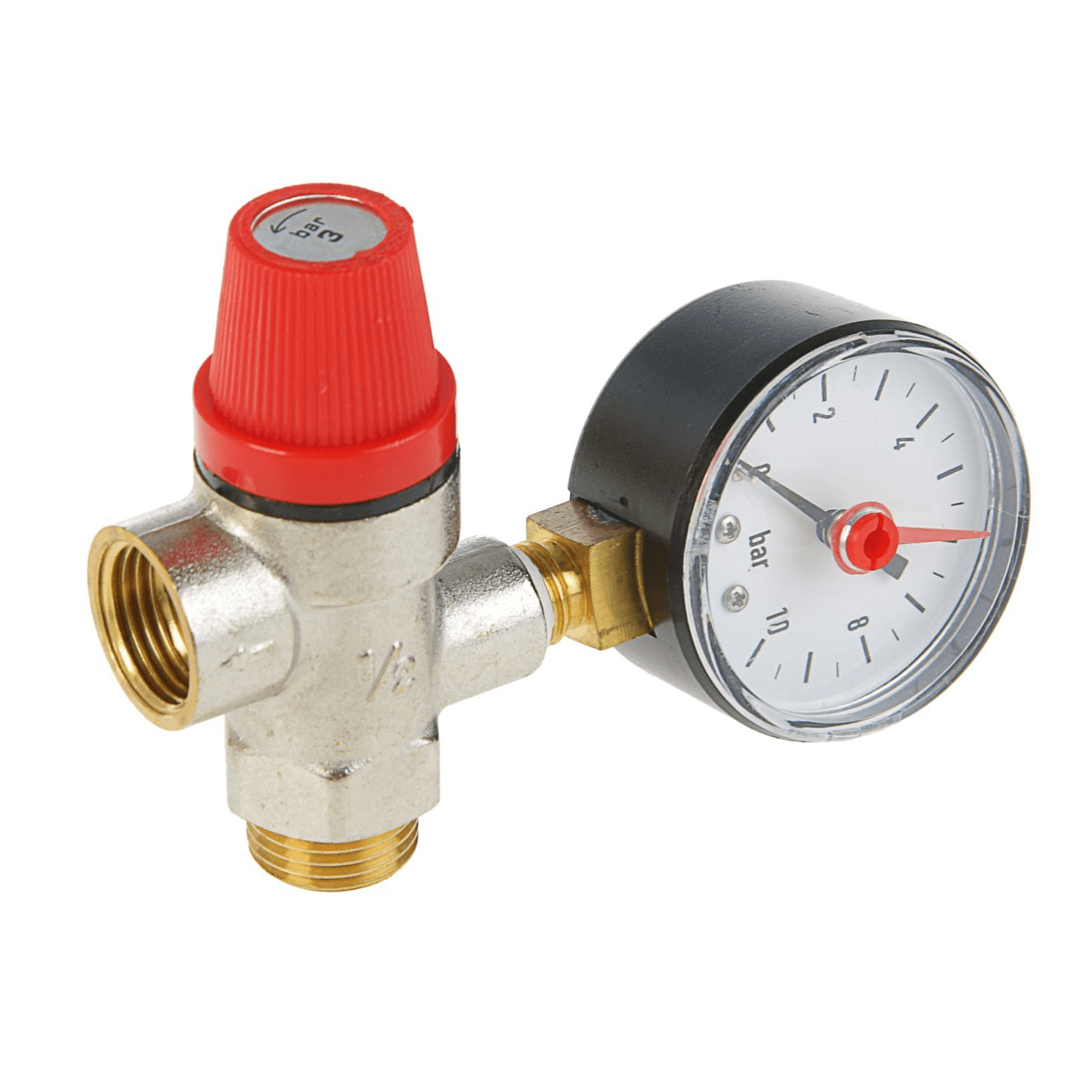 Клапан предохранительный пружинный с манометром Profactor PF BS 577