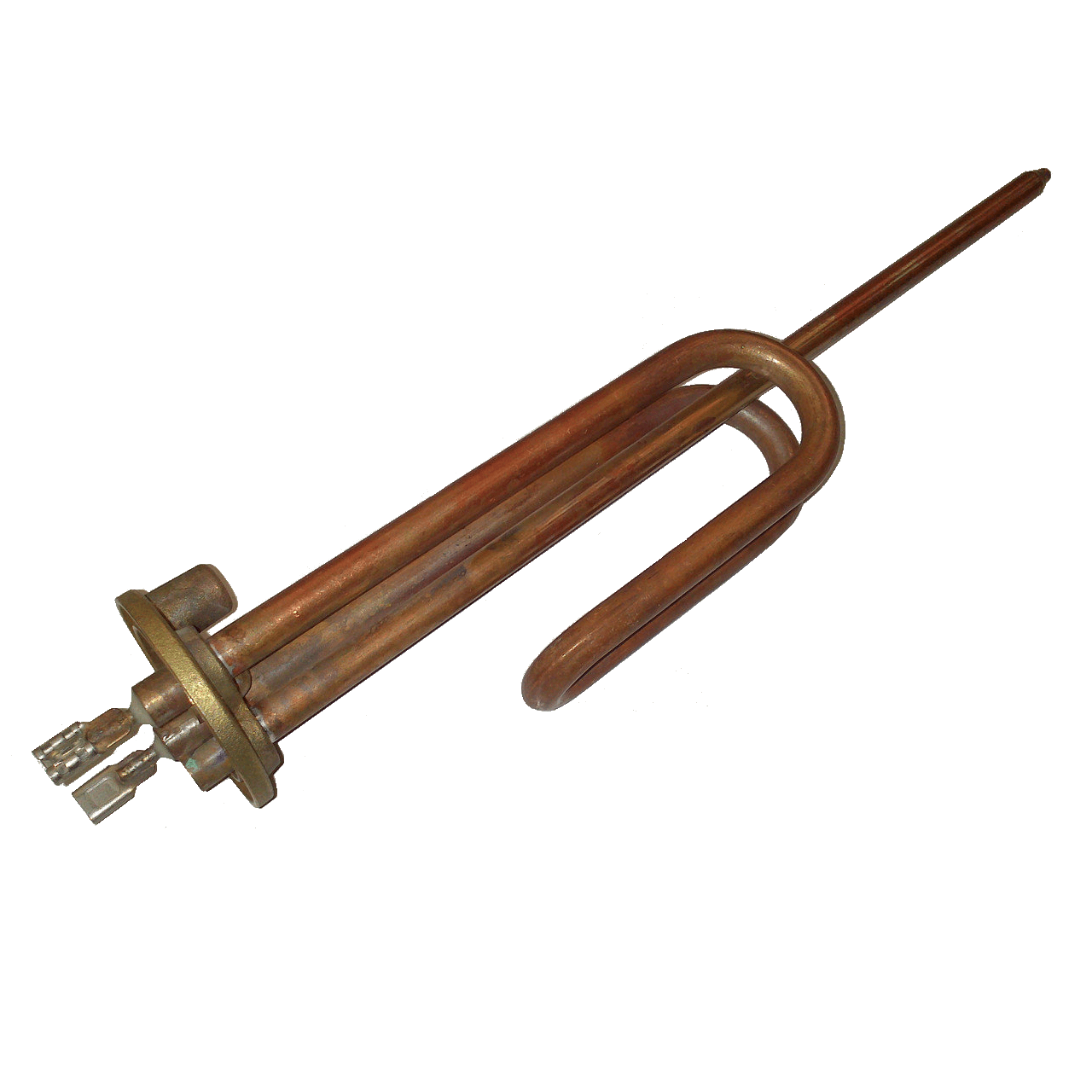 ТЭН 1,5 кВт под овальный фланец медный изогнутый тип RCA