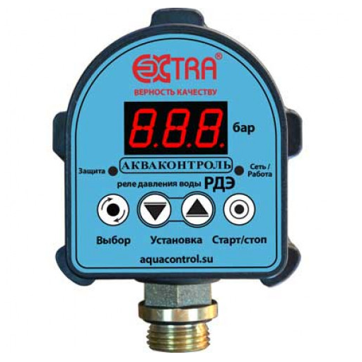 РДЭ Акваконтроль / Контроллер управления насосом G1/2'', реле давления воды электронное с защитой от сухого хода купить в Минске