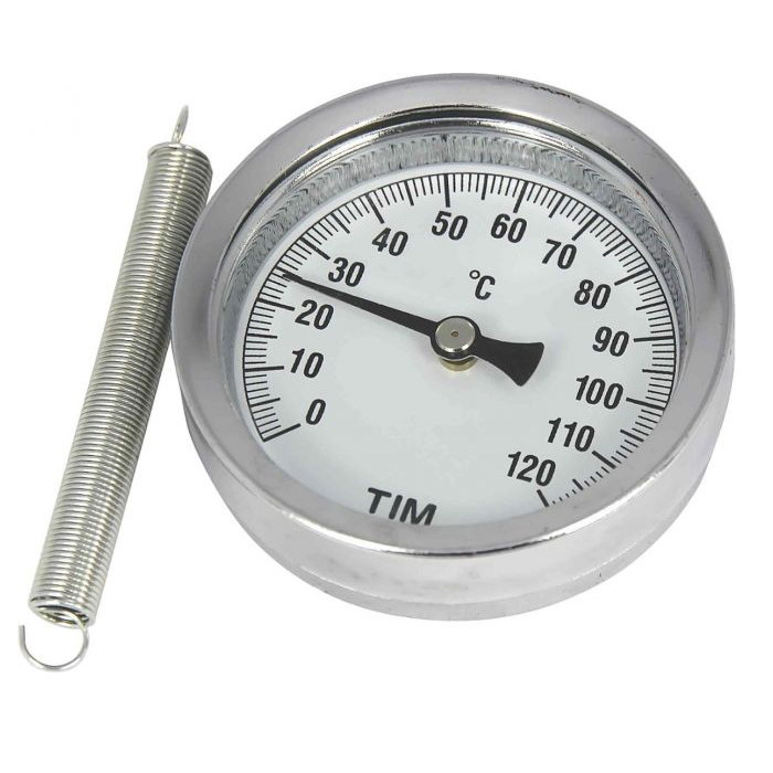 Y-63A-120 / Термометр накладной с пружиной  0-120, TIM