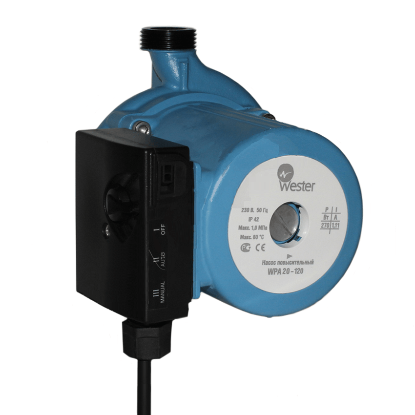 Повысительный насос для водоснабжения Wester WPA 20-120