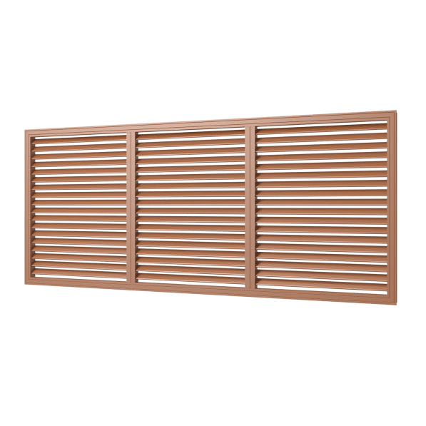 Решетка радиаторная ПВХ 600 х 1500 (вишня)