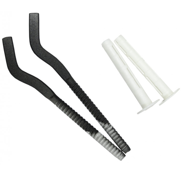 Кронштейн штырьевой с дюбелем (комплект 2 шт) с дюбелями, цвет черный, Royal Thermo