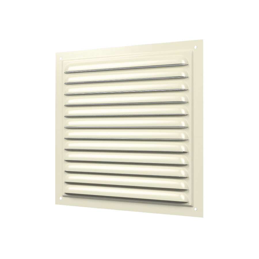 2525МЭ Ivory / Стальная решетка 250х250мм (бежевый), ЭРА