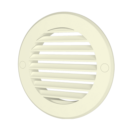 10РКН Ivory / Стеновая решетка круглая фасадная d.100мм (светло-бежевая), ЭРА