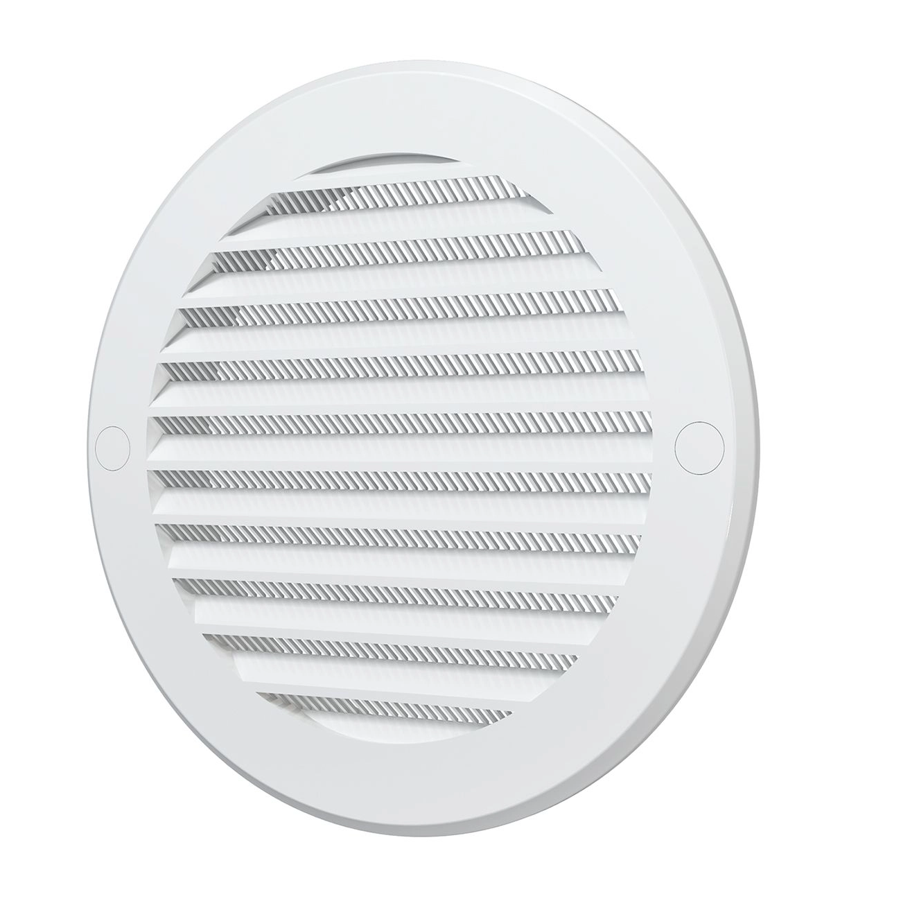 12РКС / Стеновая решетка круглая с сеткой d.125мм (белая), ЭРА