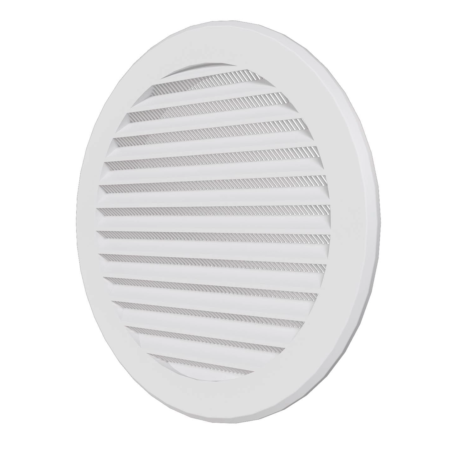 15РКС / Стеновая решетка круглая с сеткой d.150мм (белая), ЭРА