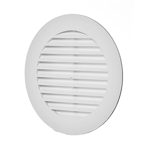 10РК / Стеновая решетка круглая d.100мм (белая), ЭРА