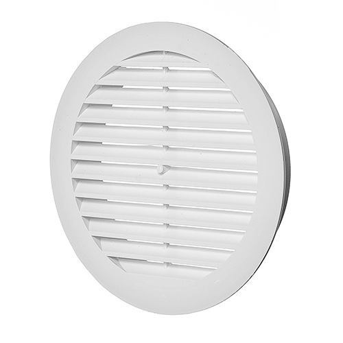 16РК / Стеновая решетка круглая d.160мм (белая), ЭРА
