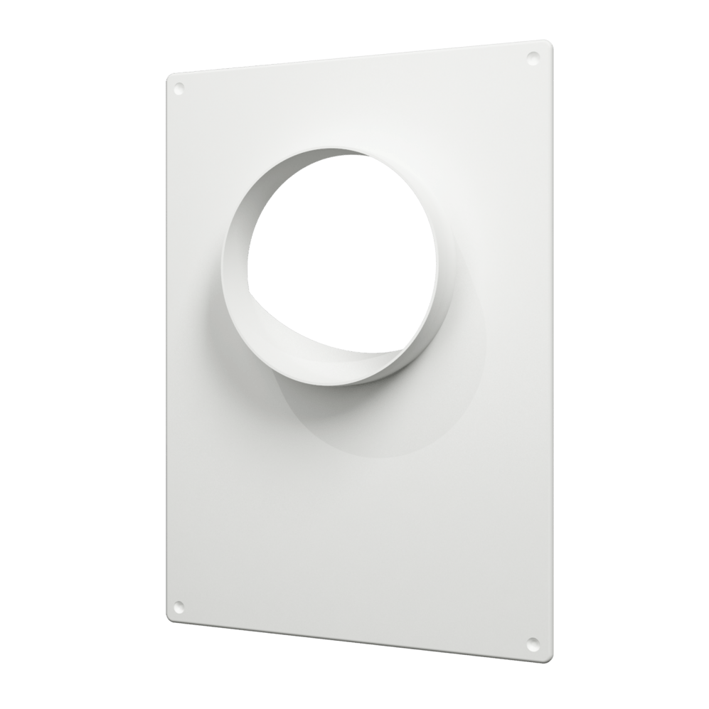 150ПТП / Площадка торцевая 180х250мм (КУХОННАЯ) + фланец d.150мм (белая), Эра