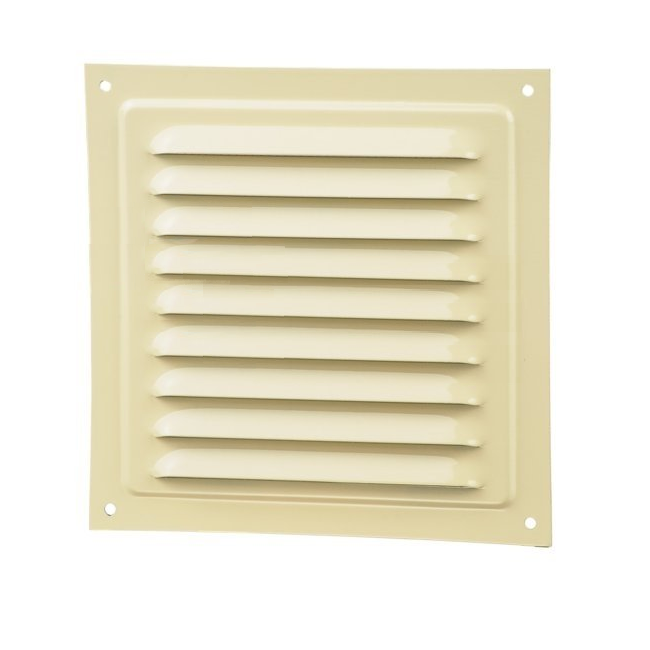 1212МЭ Ivory / Стальная решетка 125х125мм (бежевая), ЭРА