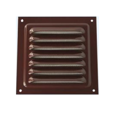 1212МЭ кор / Стальная решетка 125х125мм (коричневая), ЭРА
