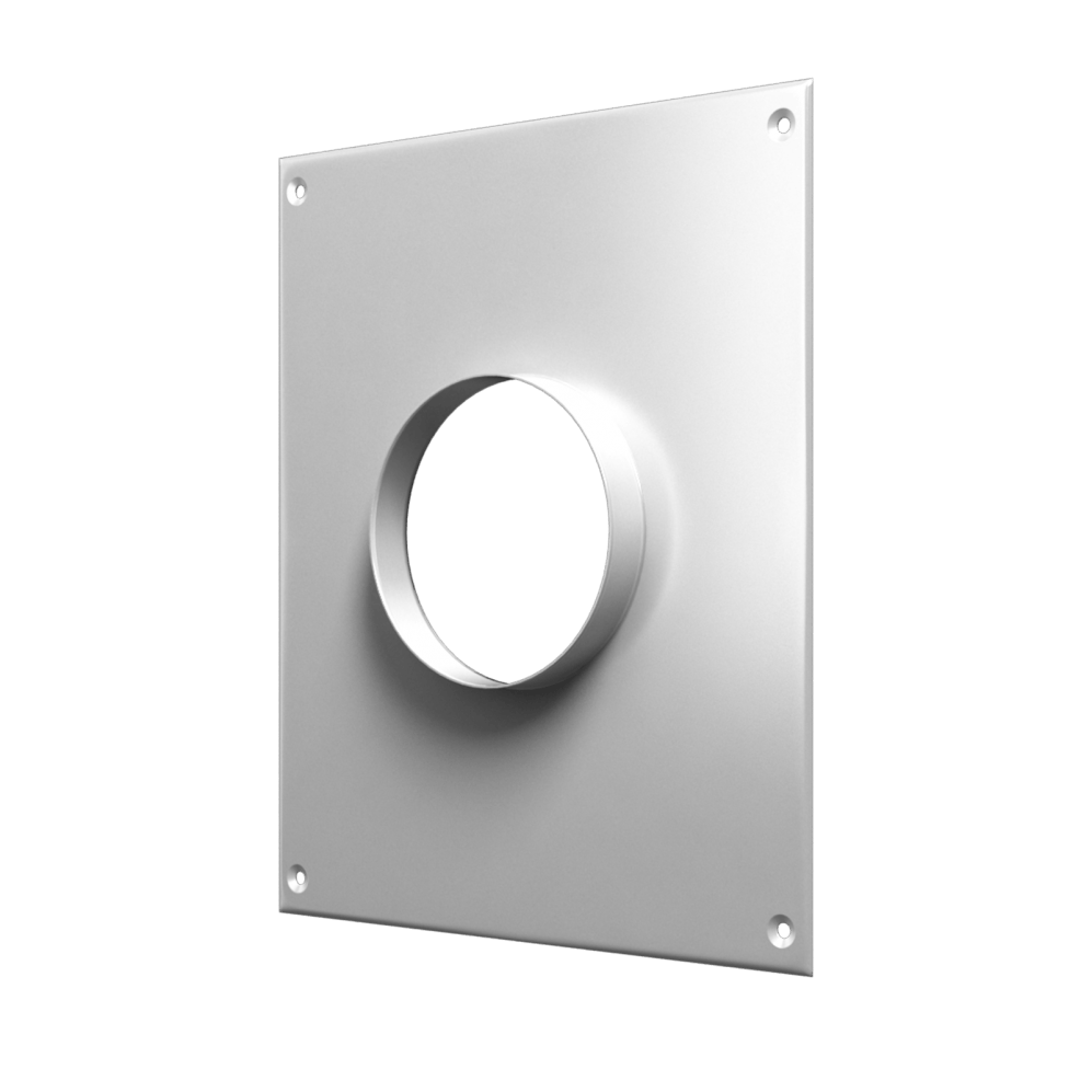 125ПТМ / Площадка торцевая металлическая 196х236мм + фланец d.125мм