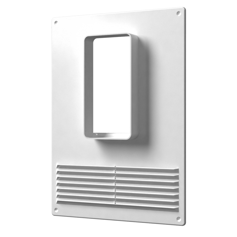 612ПТВР / Площадка торцевая вертикальная пластиковая с решеткой 180х250мм + фланец 60х120, Эра