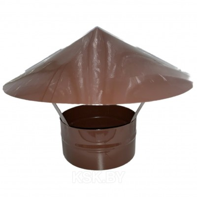 100RUG кор  / Зонт крышный, серия RUG, для круглых воздуховодов d.100мм, КОРИЧНЕВЫЙ, ЭРА 100RUG КОР