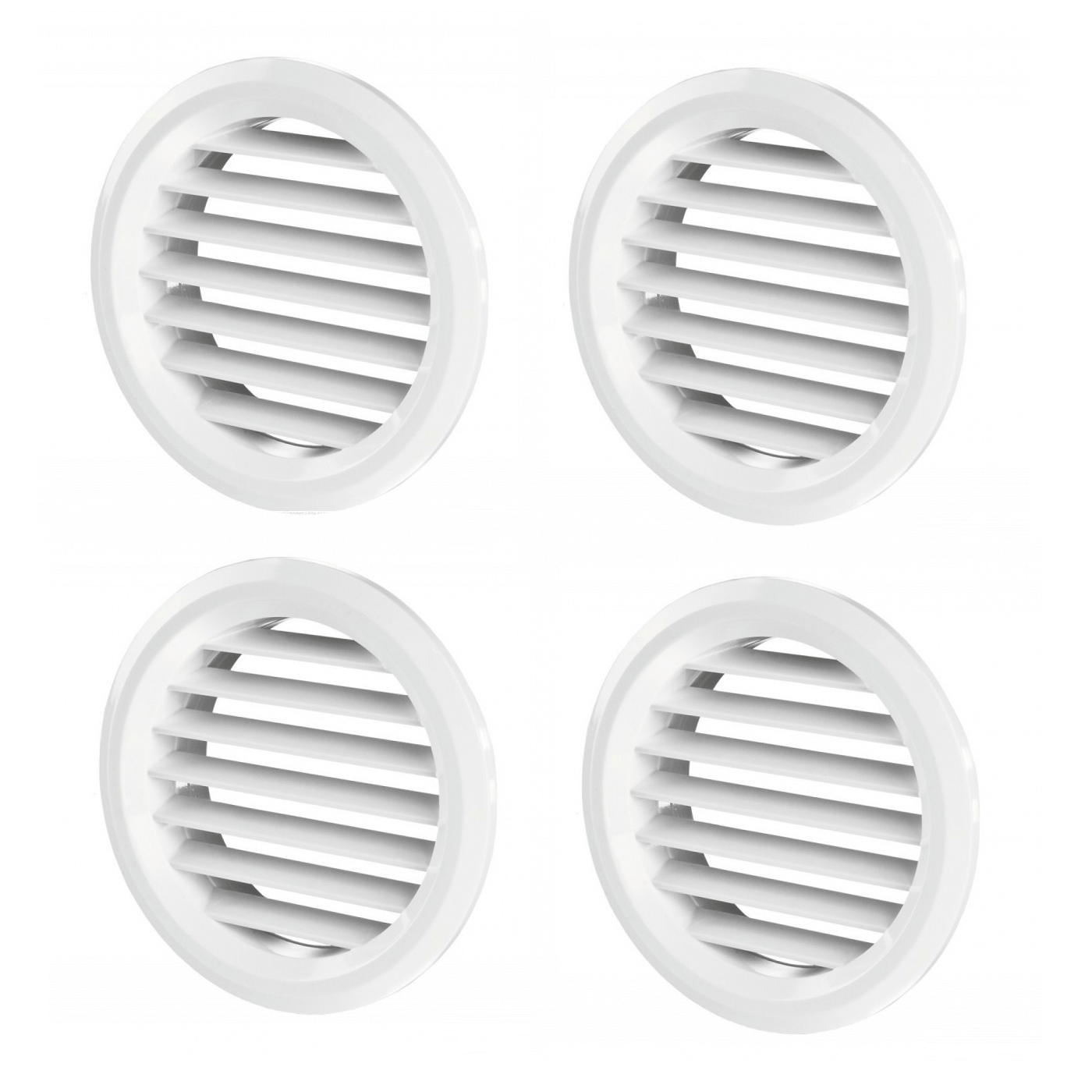 МВ 50/4бв, АБС / Дверная решетка круглая d.50мм белая, Vents (комплект 4шт)