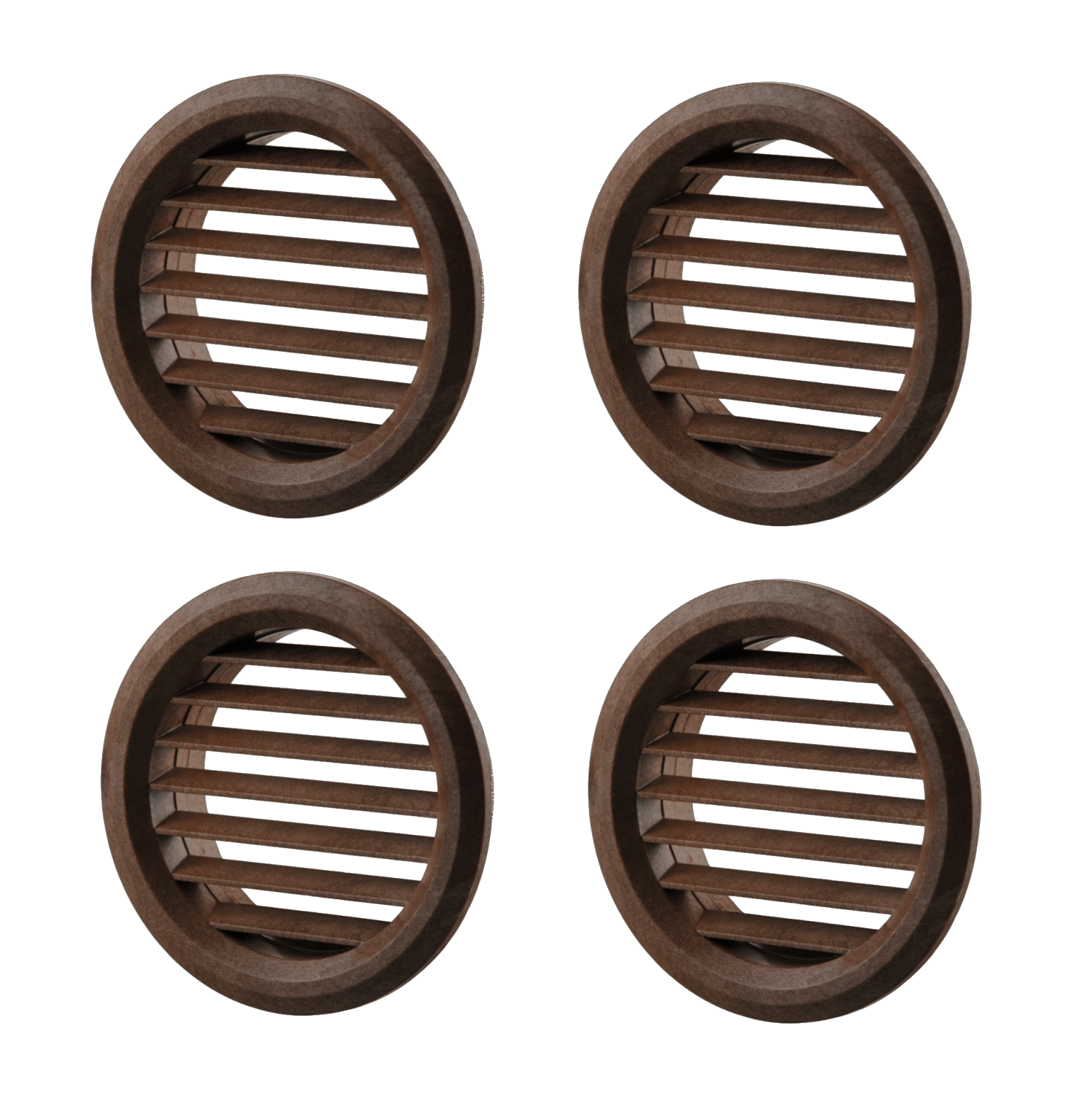 МВ 50/4бВ кор / Дверная решетка круглая d.50мм коричневая, Vents (комплект 4шт)