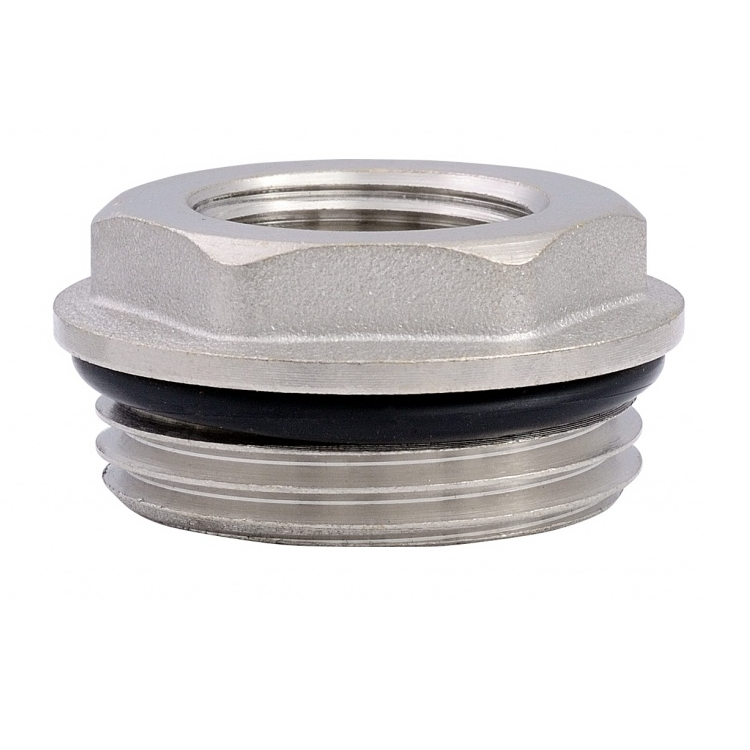 M302-34 / Футорка латунная с уплотнительным кольцом, ник. 1