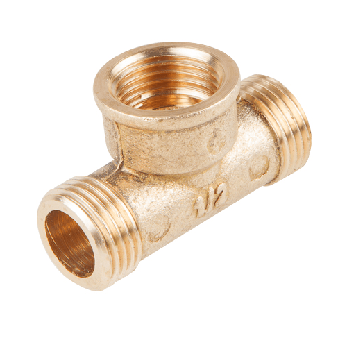 Тройник латунь 15 нар.-вн.-нар.