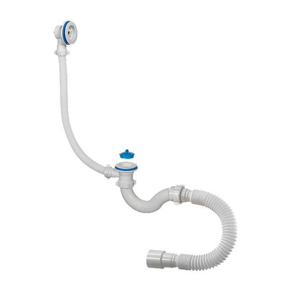 А-70089 / Сифон для ванны U-образный, с переливом, ОРИО