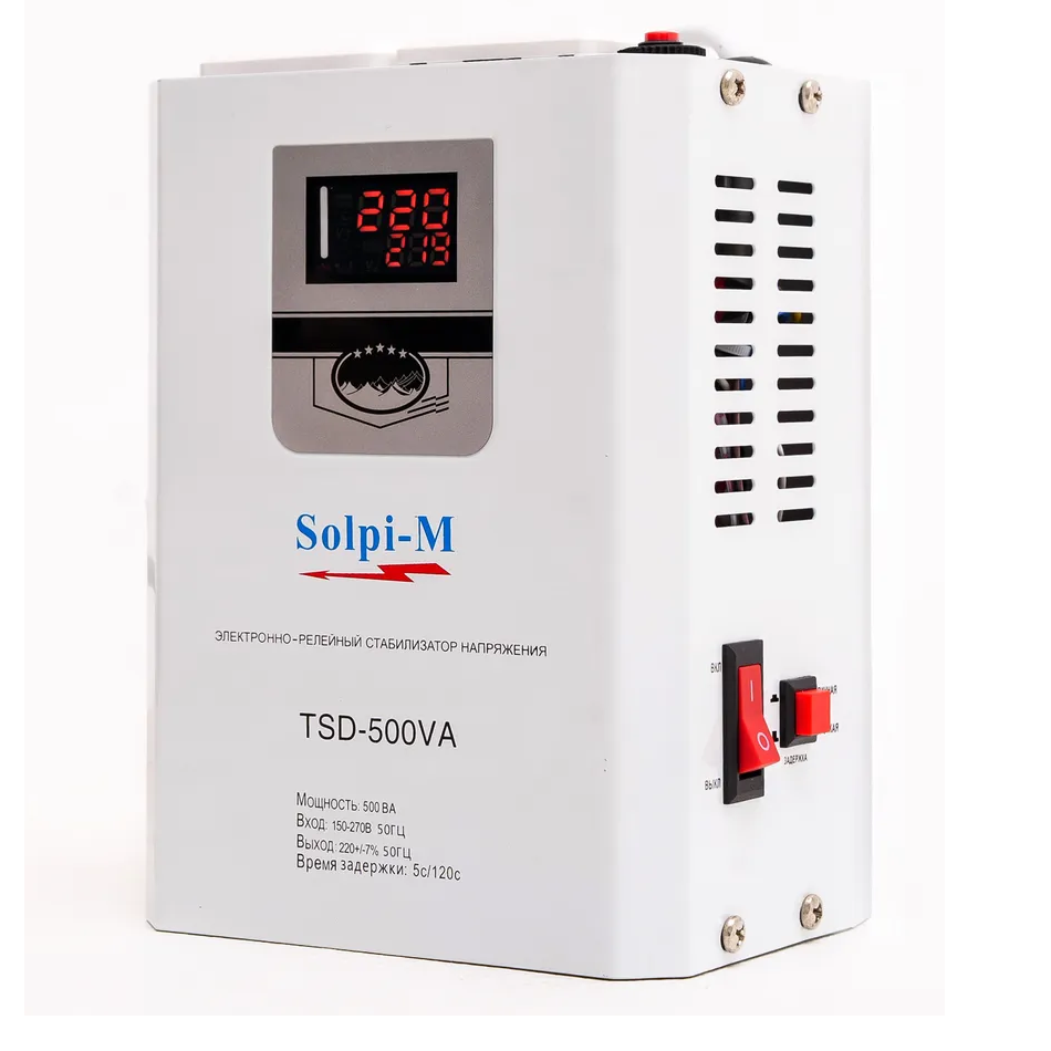 TSD-500 BA / Электронно-релейный стабилизатор напряжения (настенный), SOLPI-M