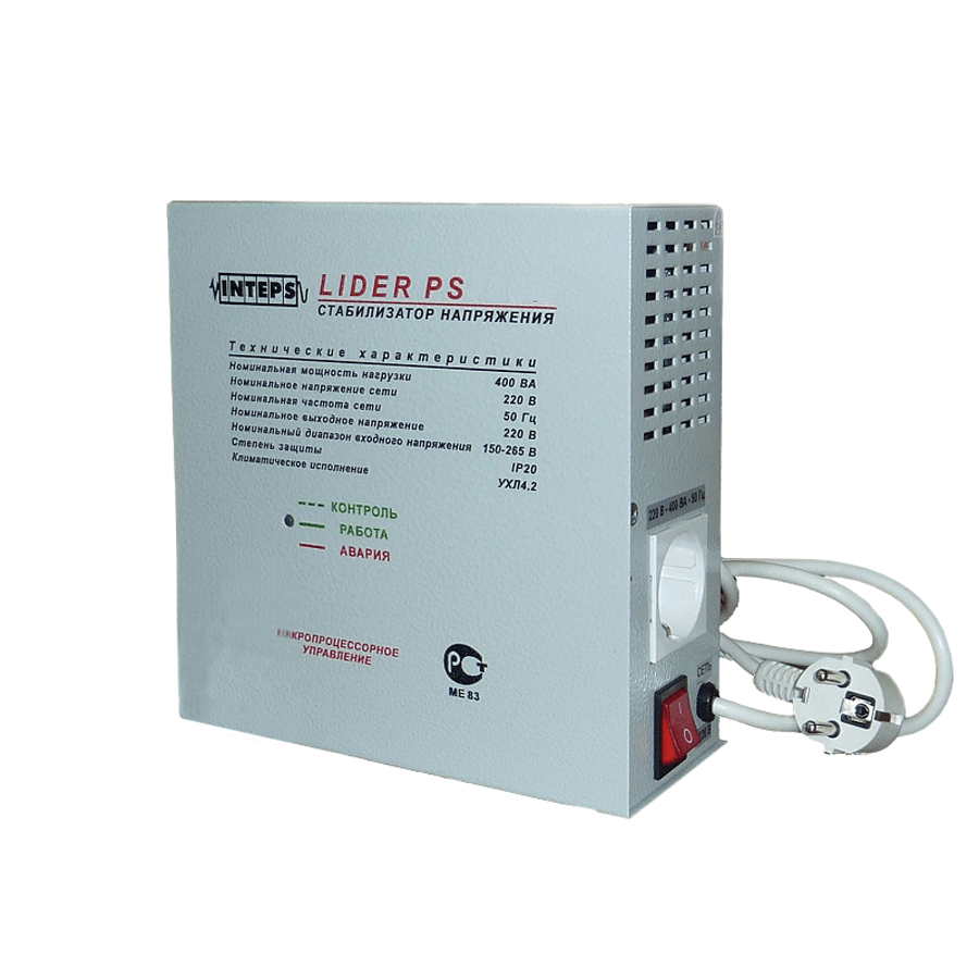 Однофазный стабилизатор напряжения Лидер PS400W