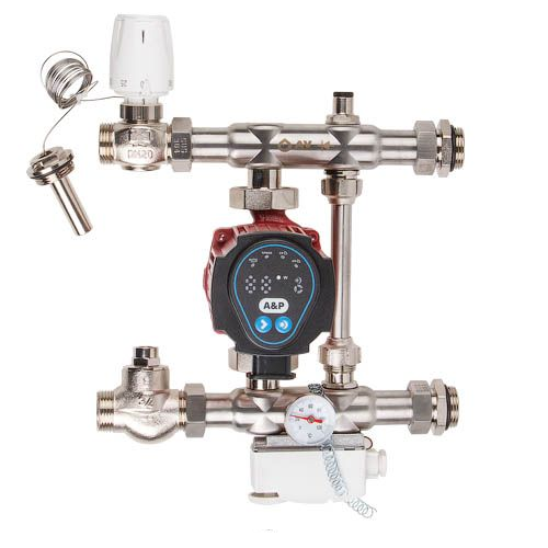 AVE251-01-6-130 / Насосно-смесительная группа AVE251-01 AV Engineering + Насос WISE-25/60-130, A&P