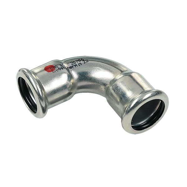 124002A28 / Колено пресс 28 х 90° ВПр-ВПр, сталь оцинкованная, SANHA