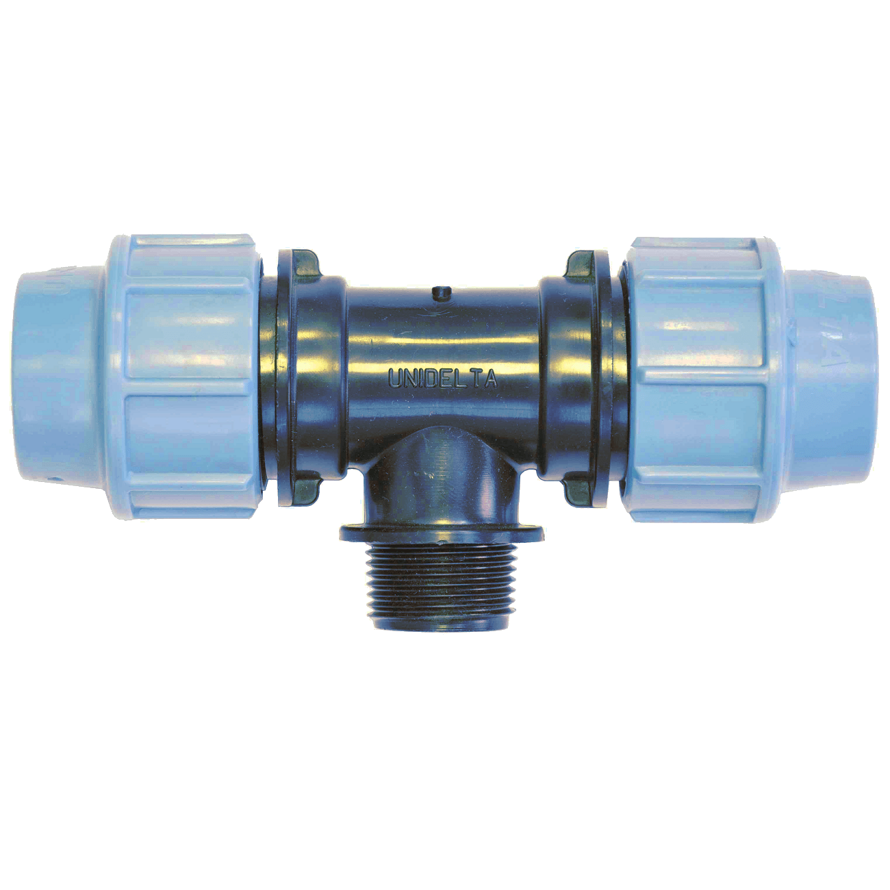 Тройник ПЭ с наружной резьбой 20х3/4