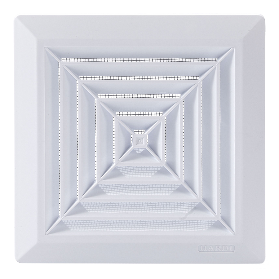 01204 / Потолочная решетка квадратная 175х175 мм + сетка, HARDI