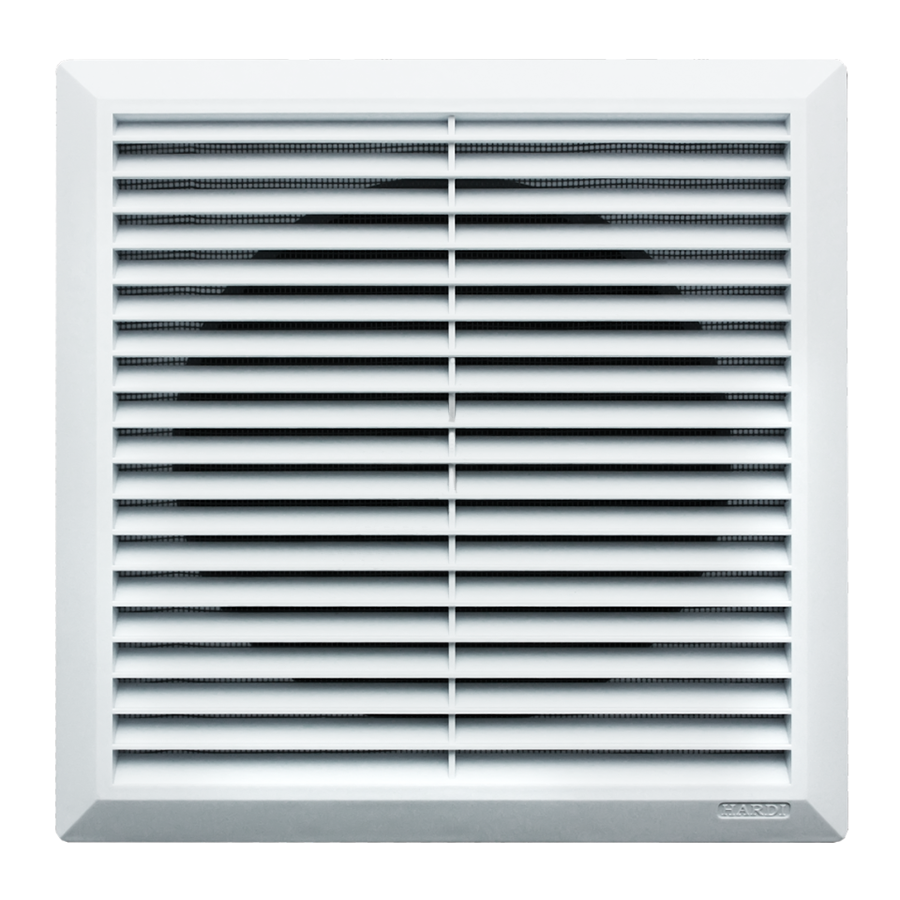 05200 / Стеновая решетка 280х280 мм + сетка + фланец ø250мм, HARDI