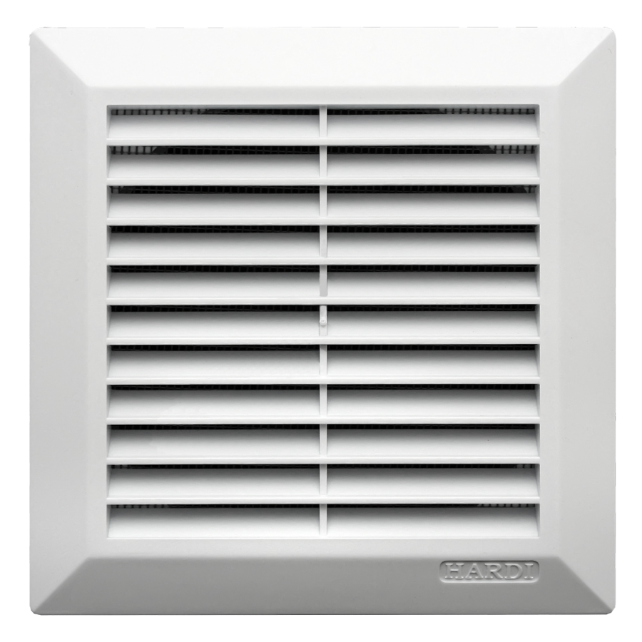07400 / Стеновая решетка 150х150 мм + сетка + фланец d.125мм, HARDI