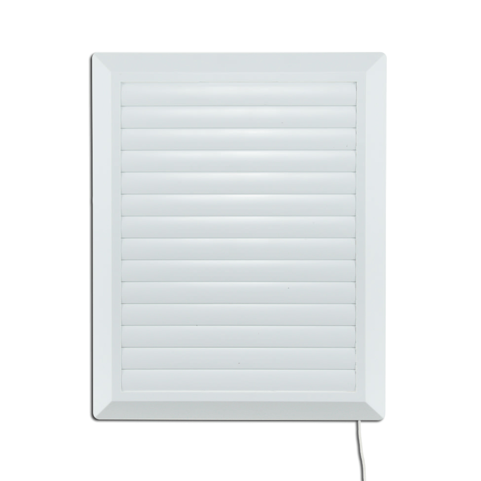 ZR-2025 / Решетка STORM разборная с жалюзи 200х250 мм белая