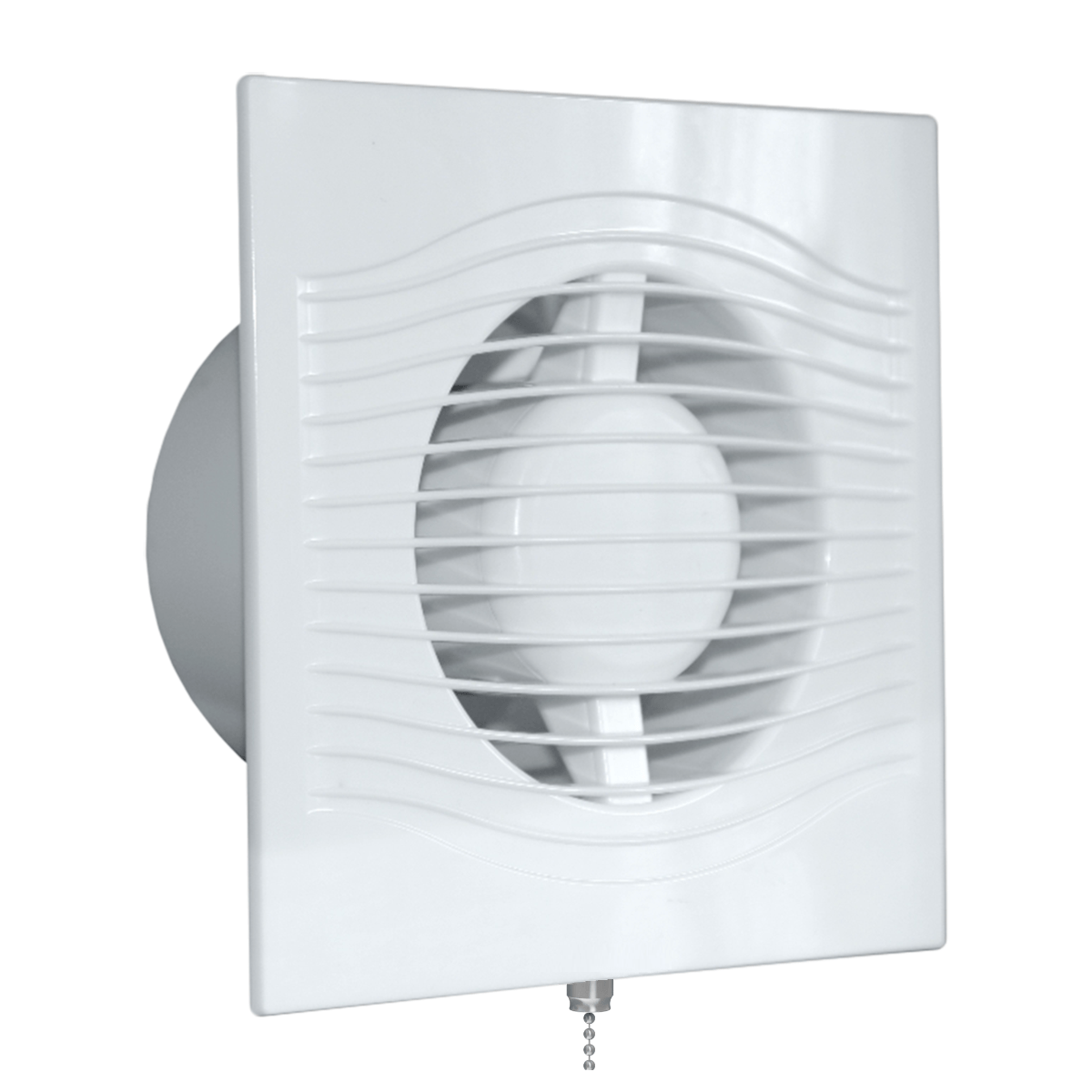 SLIM 4C-02 / Вентилятор осевой с обр. кл. и тяговым выкл. d.100 DiCiTi (с клапаном и цепочкой)