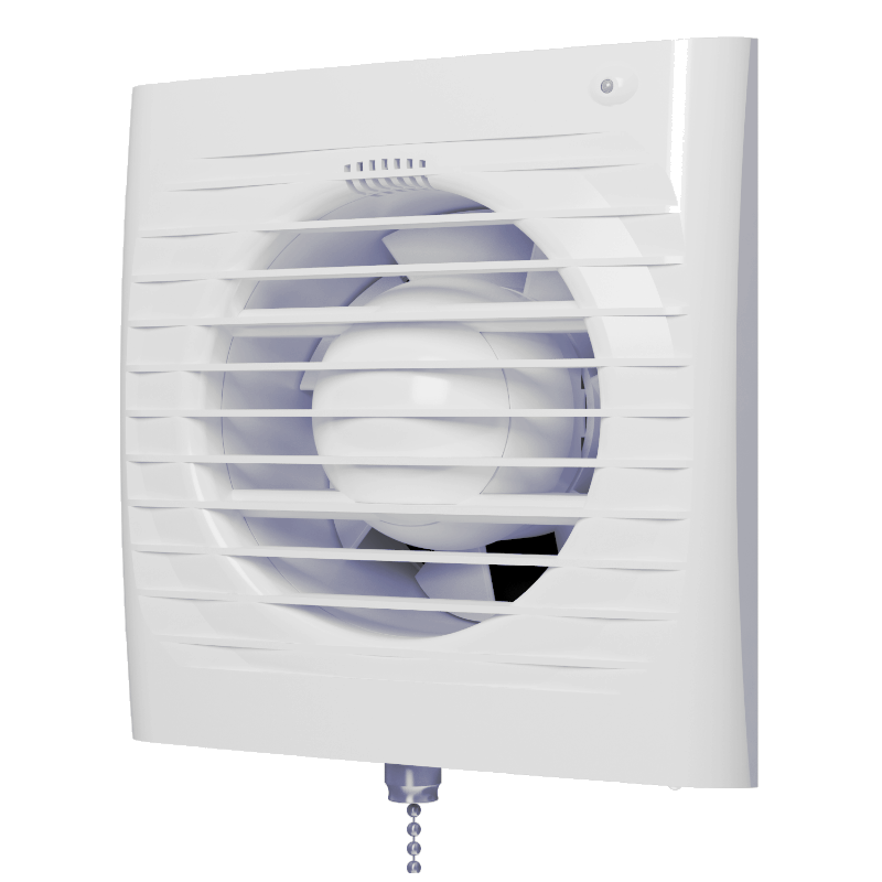 ERA 5C-02 / Вентилятор осевой с обр. клапаном и тяговым выкл. d.125 (клапан+цепочка)