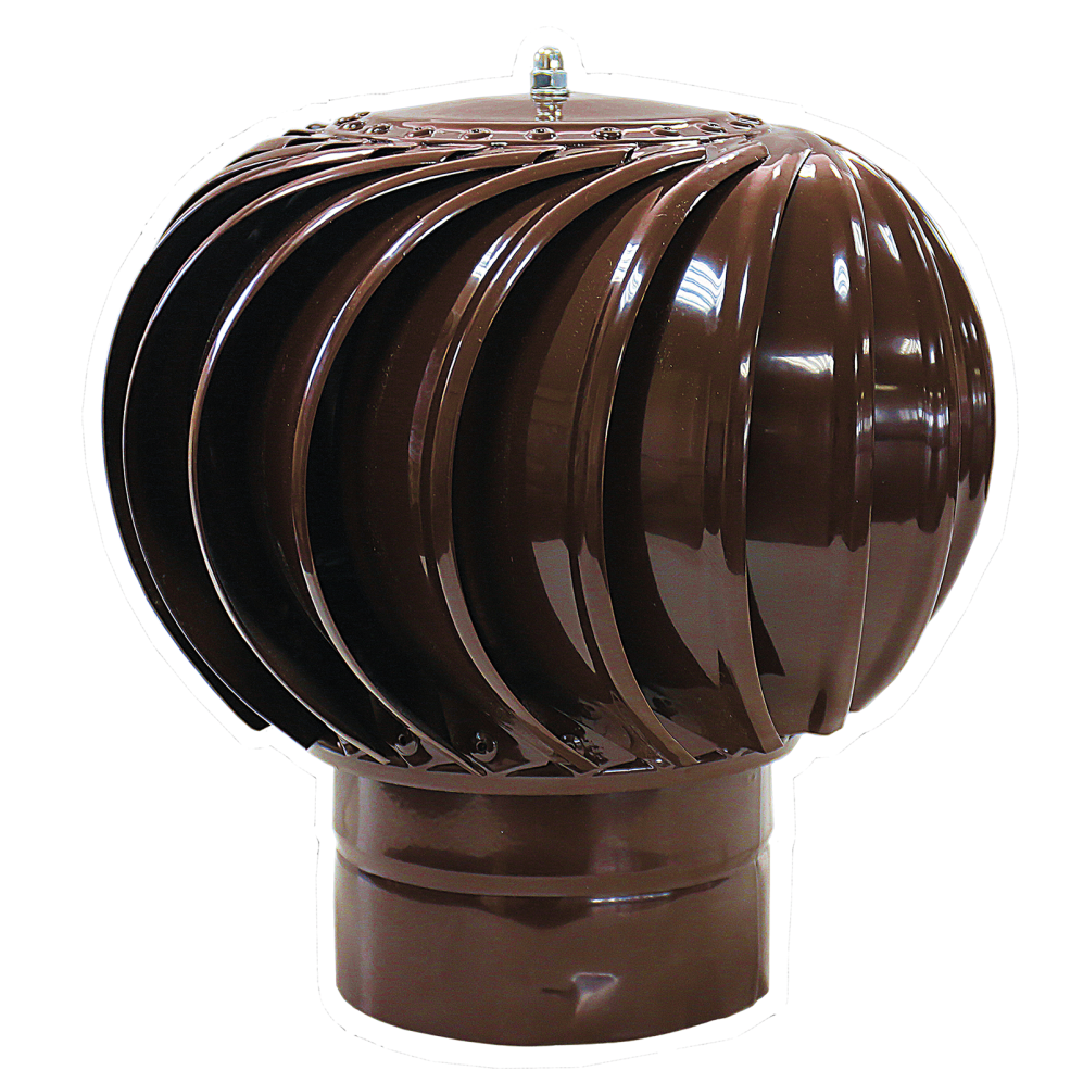 ТД-150-8017 / Вентиляционный дефлектор d.150 коричневый, ЭРА